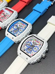 Onola Brand Fashion Men's Quartz Watch, Multifunctional Timer, Glowing Waterproof, Date Display, Soft Silicone Strap, Outdoor Sports Watch