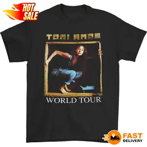 VTG Tori Amos World Tour Shirt Short Sleeve Black All Size Unisex S-2345XL