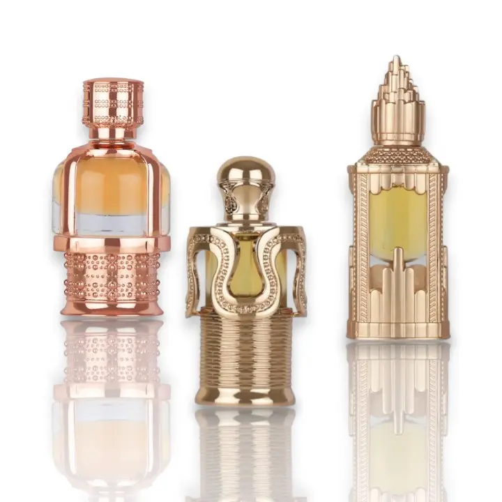 Lattafa Women's Concentrated Oil Perfume Multi-Pack, 3-Piece Set with Maitha, Abraaj, Amoura Scents, Aromatic Floral Fresh Longlasting Fragrances, 2 to 2.9 fl oz