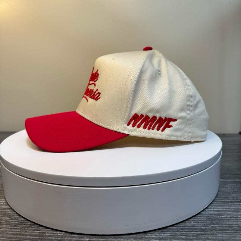 Mente Millonaria Hat - Natural & Red Trucker Cap with Embroidered Logo for Men and Women