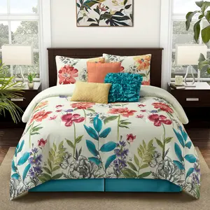 Prair Floral 7-Piece Comforter Set, Multi-Color