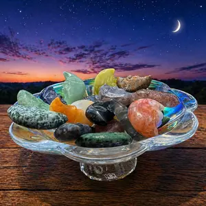 Natural Crystal Crescent Moon Stone Carving