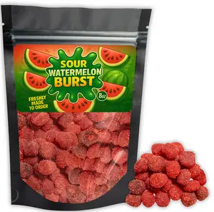 Sour Watermelon Gushers - (8oz Large Resealable Bag) - Gooey Sweet & Sour Candy - Ships Same Day - US Made Sour Watermelon Gushers - (8oz Large Resealable Bag) - Gooey Sweet & Sour Candy - Ships Same Day - US Made