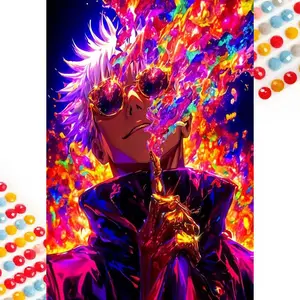 5D DIY Diamond Painting - Diamond Art Painting Kit, Diamond Painting Kits with Colorful Background, Golden Hand, Mosaic, Canvas - DIY Decorative Painting, Home Wall Decoration, Suitable for Halloween, Christmas, Birthday, and Anniversary Gifts