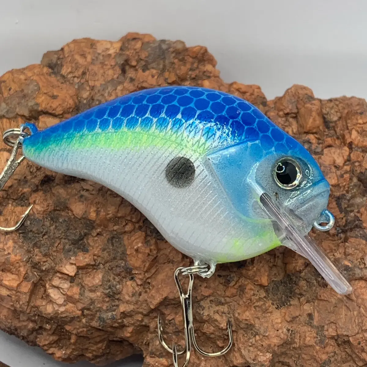 Custom Painted Mayhem Fishing S Crank KO Squarebill Crankbait Sexy Shad