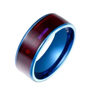 Fashion Men'S Ring Magic Wear NFC Smart Ring Finger Digital Ring for Android Phones with Functional Couple Stainless Steel Ring boboman