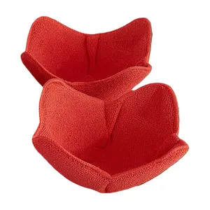 2pcs or 4pcs Red Microwave Bowl Cozy Holders 7.5×7.5 Inch Heat Resistant Fabric Bowl Holders for Hot Food Fits Standard Dishes up to 6.5 Inch and Plates 7.1 Inch Safe Handling and Trivet Use Washable and Reusable