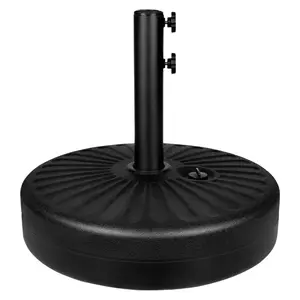 Portable Outdoor Umbrella Base Stand, 50lbs Capacity Water or Sand Fillable Round Base Stand for Outdoor Courtyards, Beach Attractions, Camping