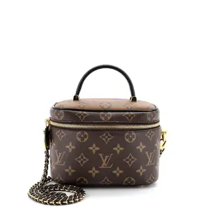 Pre-owned Louis Vuitton Canvas Coated Top Handle Bags Vanity Handbag Reverse Monogram Canvas PM by Rebag