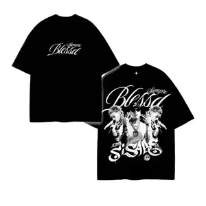 Blessd “SI SABE” Black & White Graphic T-Shirt, Latin Trap Streetwear Tee, Blessd Fans Outfit, Two-Sided Vintage Aesthetic Unisex Shirt