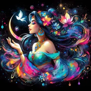 5D DIY Full Drill Diamond Painting - Diamond Art Kit Fairy, Dove Mosaic Canvas DIY Wall Art, Home Wall Decoration, Diamond Painting Kits