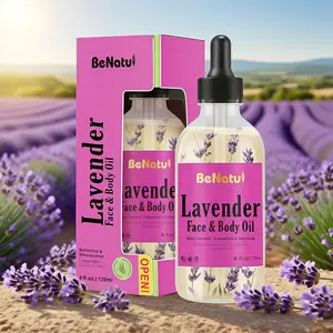 Benatu Lavender Face & Body Oil 120ml - Calming & Rejuvenating Formula with Apricot Seed & Coconut Oils for Skin & Hair Care,leaving skin healthy and silky smooth