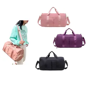 Duffle Bag For Women, Sports Duffel Bag for Gym with Wet Pocket & Shoe Compartment, Overnight Weekender Travel Bag