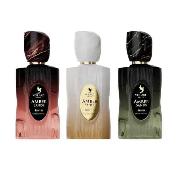 (3pc Bundle Pack) Amber Sands Ignite, Prestige + Spirit by Volare EDP Spray, 3.4oz (3pc Bundle Pack) Amber Sands Ignite, Prestige + Spirit by Volare EDP Spray, 3.4oz