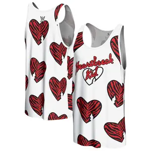 WWE Shawn Michaels HBK Heartbreak Kid 3D Tank Top White Red Zebra Heart All Over Print Unisex Streetwear Casual Sport Fan Gift Men Women All Season