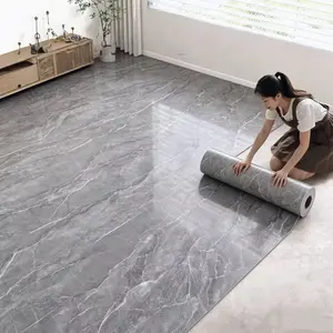 Marble Pattern Self-Adhesive Wallpaper and Floor Sticker, Easy Install and Remove, Renovate Old Floors and Walls, 1 Roll