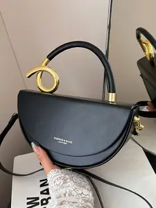 Elegant Women's Solid Color Handbag, Fashion Trendy Design for Casual and Retro Style, Perfect for Daily Use and Outings, Cross Body Bags, Casual Commuter Bag