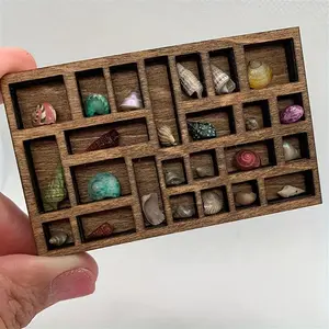 Wooden Miniature Jewelry Rack, Miniature Trinket Shelf, Mineral Specimen Storage Ornament, Multi-layer Design, Ideal Home Decoration, Organiser