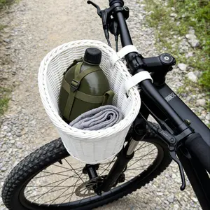 1 Pcs Bicycle E-Bike Front Basket, Universal Motorcycle Bike Woven Storage Bag, Durable and Strong, Ideal for Holding Small Items