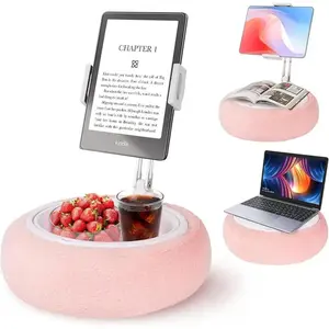 Cozy Reading Pillow Stand Adjustable 360° Rotating Tablet Stand with Storage Bowl, Multipurpose Detachable Phone Holder for Bed & Desk Use, Essential Phone Tablets  Accessory