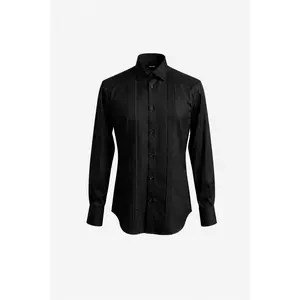 Black Tailored Tuxedo Shirt