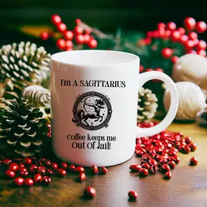 Sagittarius Coffee Mug - Coffee Keeps Me Free, Astrology Gift, Zodiac Décor, 11oz Mug for Coffee Lovers, Unique Present, Personalized Astrology Cup