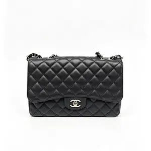 Pre-owned France Crossbody Bags Chanel — Large Black & Silver CF（SZ H06301）