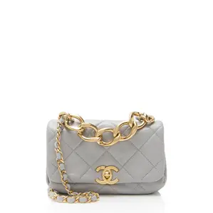 Pre-owned CHANEL Lambskin Crossbody Bags Color Match Mini Flap Bag