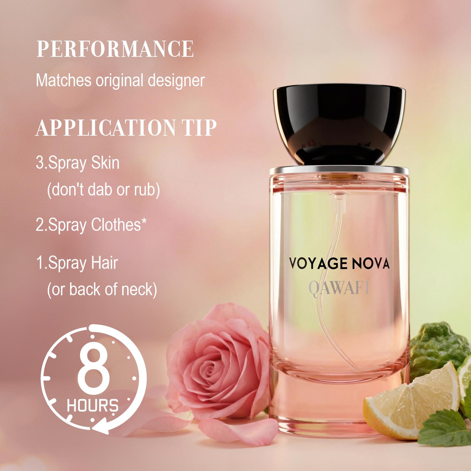 Voyage Nova | Rosey Fruity Floral | Extrait De Parfum 50ml/100ml | Long Lasting Luxury Fragrance | Daily women's perfume rose vibrant for women Summervibes Alluring Voyage Nova | Rosey Fruity Floral | Extrait De Parfum 50ml/100ml | Long Lasting Luxury Fragrance | Daily women's perfume rose vibrant for women Summervibes Alluring