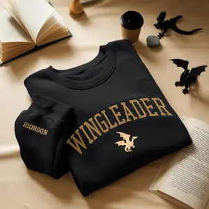 Embroidered Xaden Riorson Wingleader Sweaterm Fourth Wing merchm bookish merchm booktok Onyx Storm Reader, Violence Shadow Daddy Onyx Storm