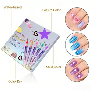 12-Color Nail Art pen Set – Quick-Drying Acrylic Pens for DIY Manicures & Easy 3D Designs, Ideal for Beginners
