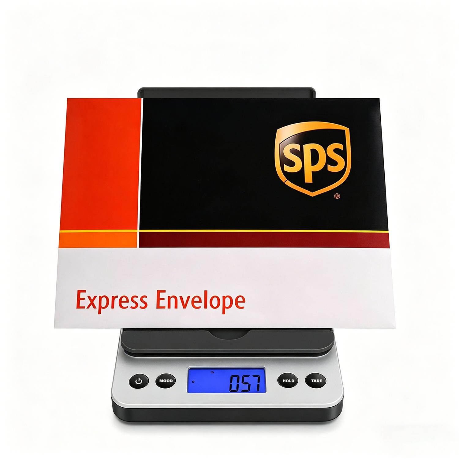 40kg/5g 86lb/0.1oz High Accuracy Digital Shipping Scale, Postal Postage Scale with Flip up Holder & Hold/Tear Function, Package Scale for Small Business & Mails, Battery & AC Adapter Supported