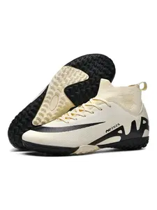 Men's and Women's High-Top Seamless Soccer Shoes for Outdoor Use, Slip-Resistant and Durable with Super Grip Support, Trendy and Stylish Soccer Footwear