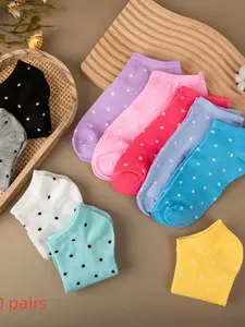 10 Pairs Fashion Summer Socks for Boys & Girls, Casual Boat Socks Thin Basketball Socks Low-Cut, Comfortable Summer Socks