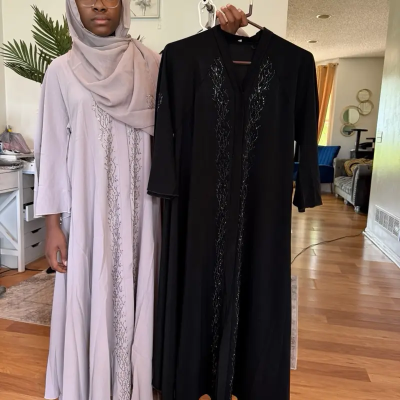 Modest Fashion Kids' Abaya, 2-Piece Dubai Umbrella Design, Elegant Hijabi Muslim Abaya Fashion Wear