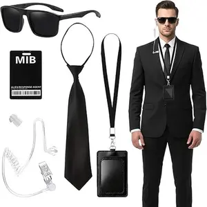 6Pcs Agent Costume Accessories, Secret Service Costume Spy Costume Set for Men Women for Cosplay World Book Day - Home Improvement.