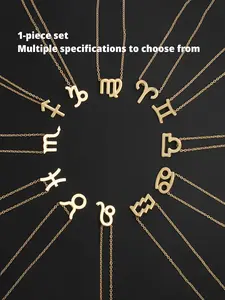 Constellation Pendant Necklace, Celestial Elegant Zodiac Fashion Jewelry for Party, Daily Clothing Decor, Trendy All-match & Exquisite Jewelry for Birthday Gift