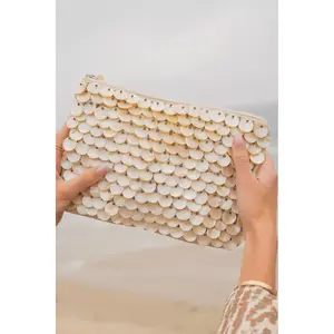Mother Of Pearl Shell Discs Handbag