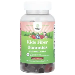 Nature's Craft Kids Fiber Gummies, Sugar Free, Mixed Berry, 120 Gummies