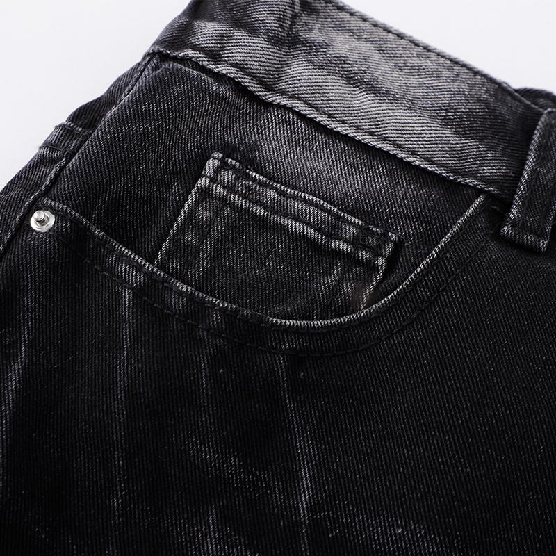 Men's Spring and Autumn Solid Color Vintage Washed Denim Pants, Loose Straight-Leg Workwear Casual Pants, Trendy New Floor-Length Jeans, Couple's Washed Wide-Leg Pants, Street Style Versatile Fashionable Men's Trousers, Men's Jeans Suitable for Everyday W