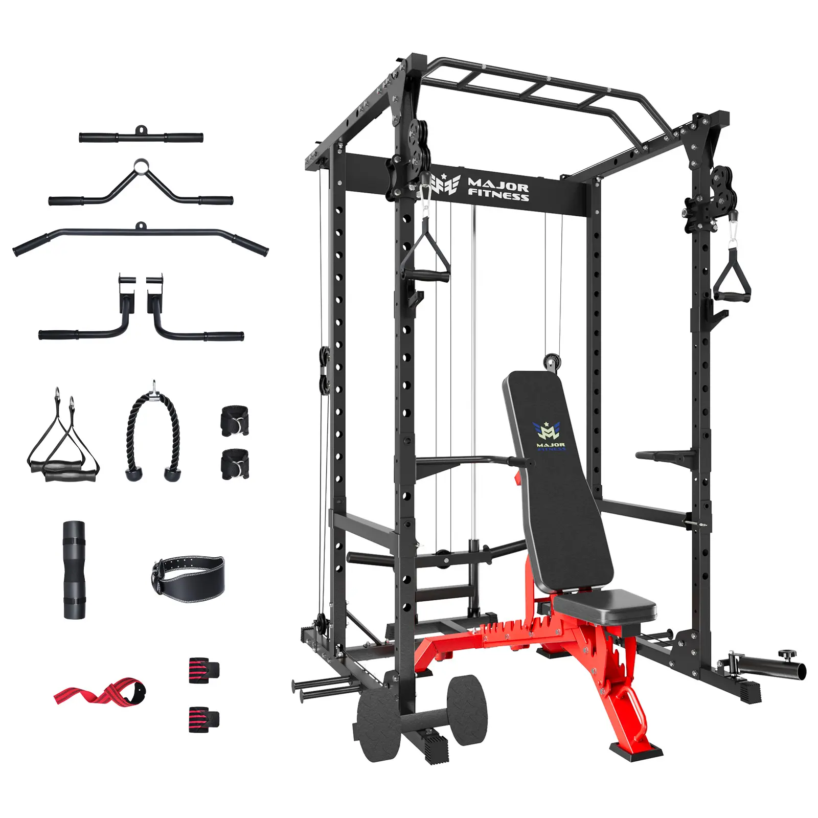 Black Power Cage + Rad Weight Bench