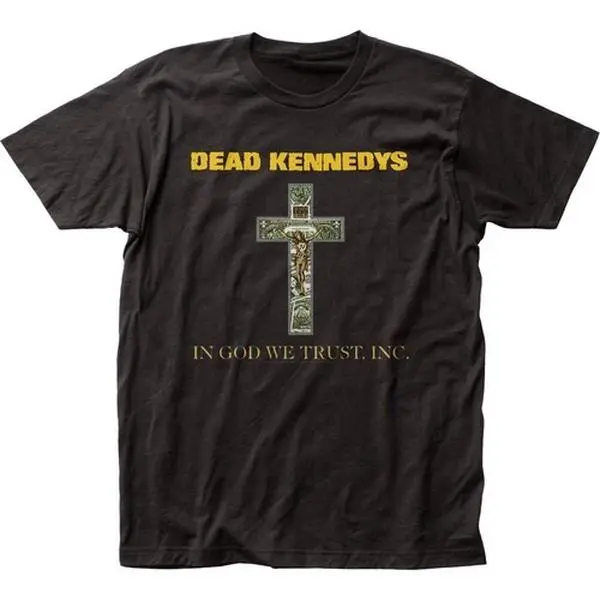 Dead Kennedys In God We Trust Cross Mens T Shirt Rock Music Band Tee New Black, Graphic tees, Streetwear, Men gifts, Short sleeve, T Shirt for Men, cotton, Top, Menswear