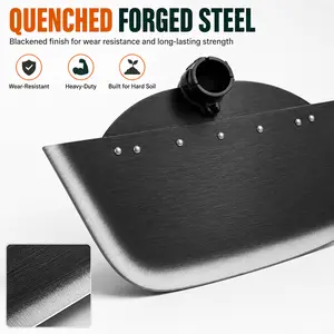 Wide Garden Hoe Head, Heavy Duty Sharp Steel Weeding Hoe, Extra Wide Blade for Garden, Vegetable Beds & Farm Weed Removal, Durable Replacement Hoe Head