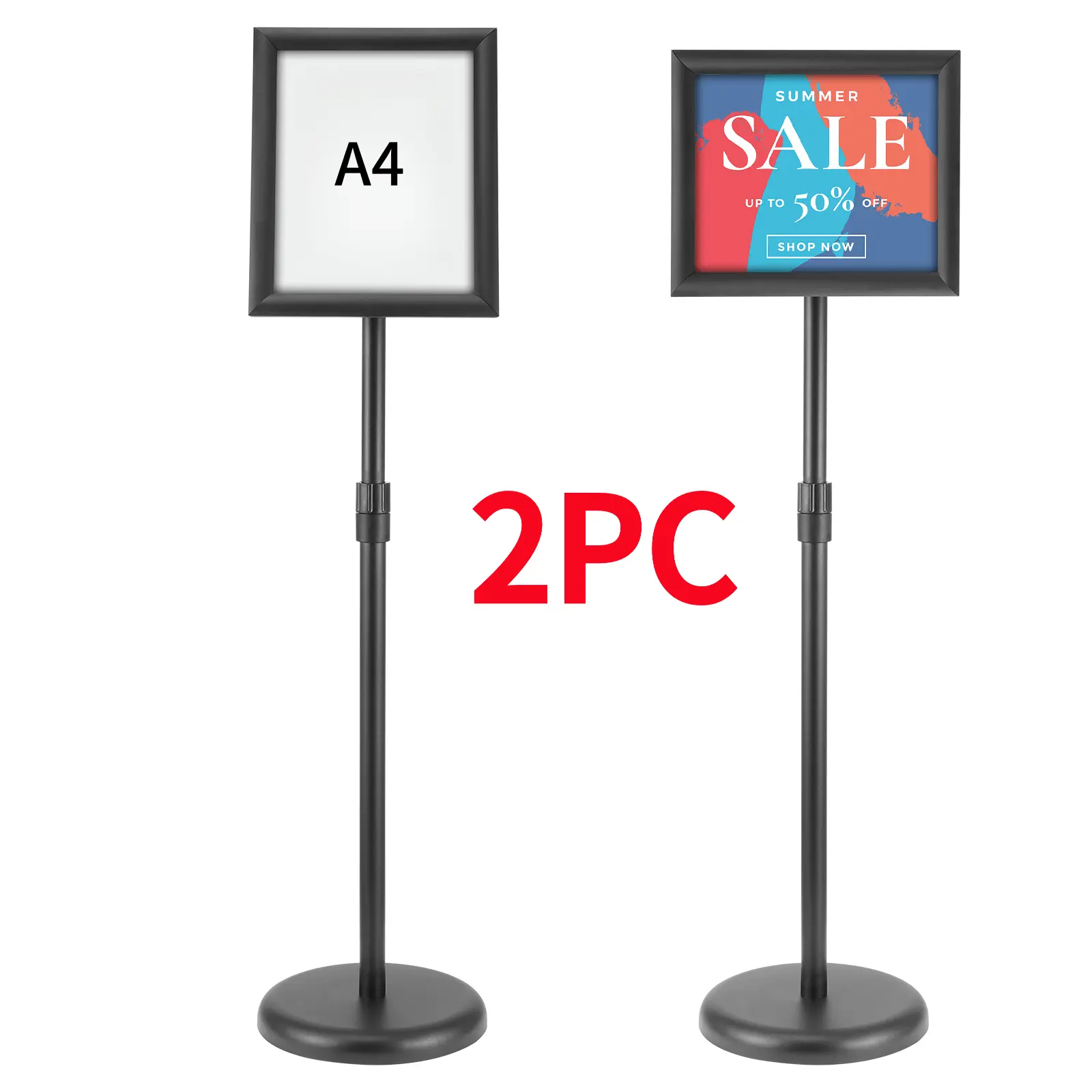 2pcs Easy Poster Replacement Front-Opening Frame Design for Quick and Convenient Display Updates