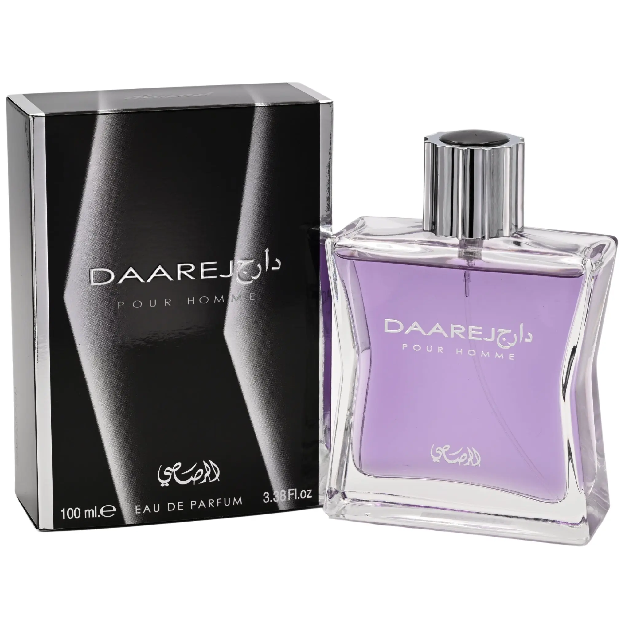 Rasasi Daarej Pour Homme EDP, Luxurious Cologne Spray for Men with Rose & Cardamom Notes, 3.38 fl oz Liquid Scent, Edp Liquid Colognes, Luxurious Liquid Scent