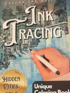 Chroma Ink Editions Ink Tracing Coloring Book Hidden Cities Vol 2 Unique Coloring Books For Begginners Advanced Artists 8 5 X 11 Inches