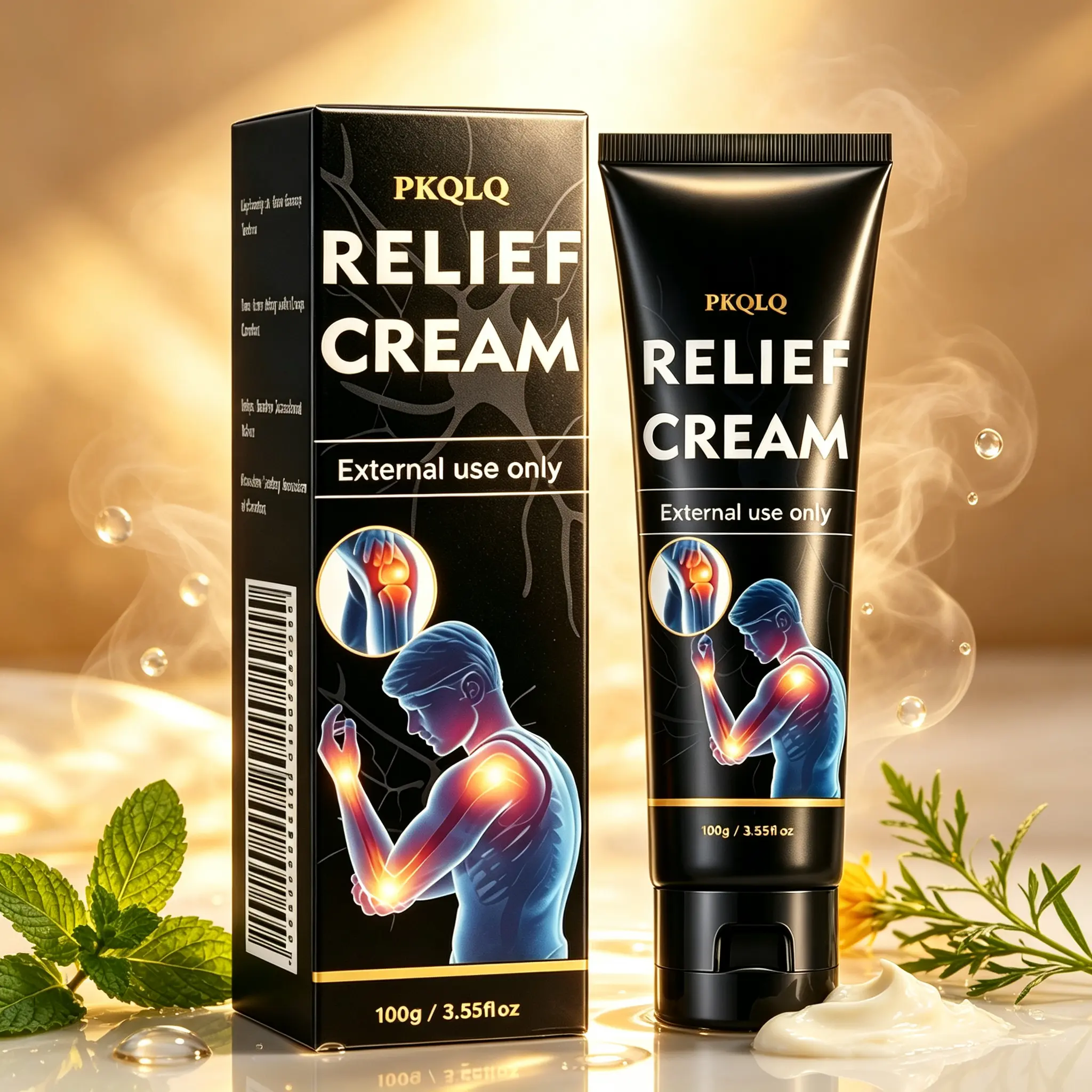 PKQLQ Relief Cream 100g – Fast-Absorbing Non-Greasy Moisturizer for Dry Hands, Rough Elbows & Sensitive Skin | Daily Full-Body Hydration | Travel-Friendly Skincare Essential for Men & Women