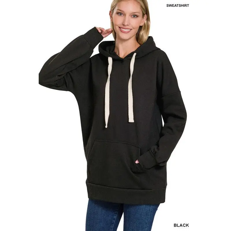 HOODIE LONGLINE SWEATSHIRT