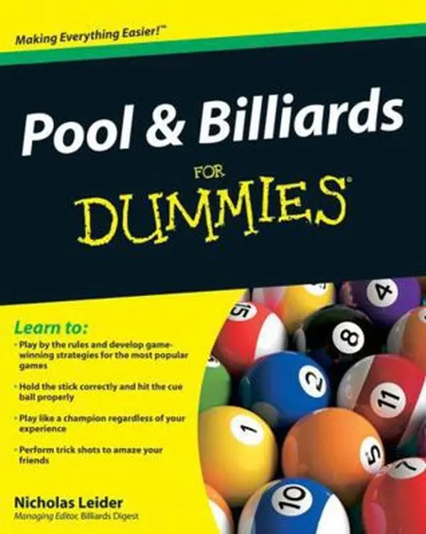 USED Book - Pool & Billiards for Dummies by Leider, Nicholas (Paperback) - english