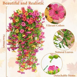 COROXAS 6/8/12/16 Bundles Faux Outside Boxwood UV Resistant Fake Outdoor Flowers Safe Colorful Decor for Mom Approved Home Garden Kids' Party